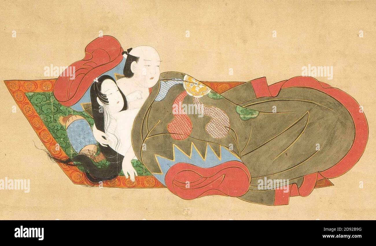 Kanbun Master - 'Lovers Surprised', Ende 1660er, Honolulu Academy of Arts Stockfoto