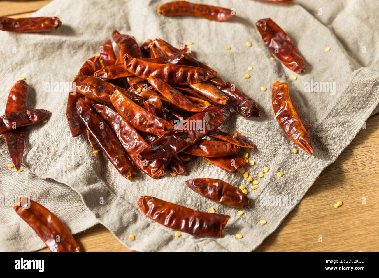 Bio würzige rote indische Paprika bereit zum Kochen mit Stockfoto
