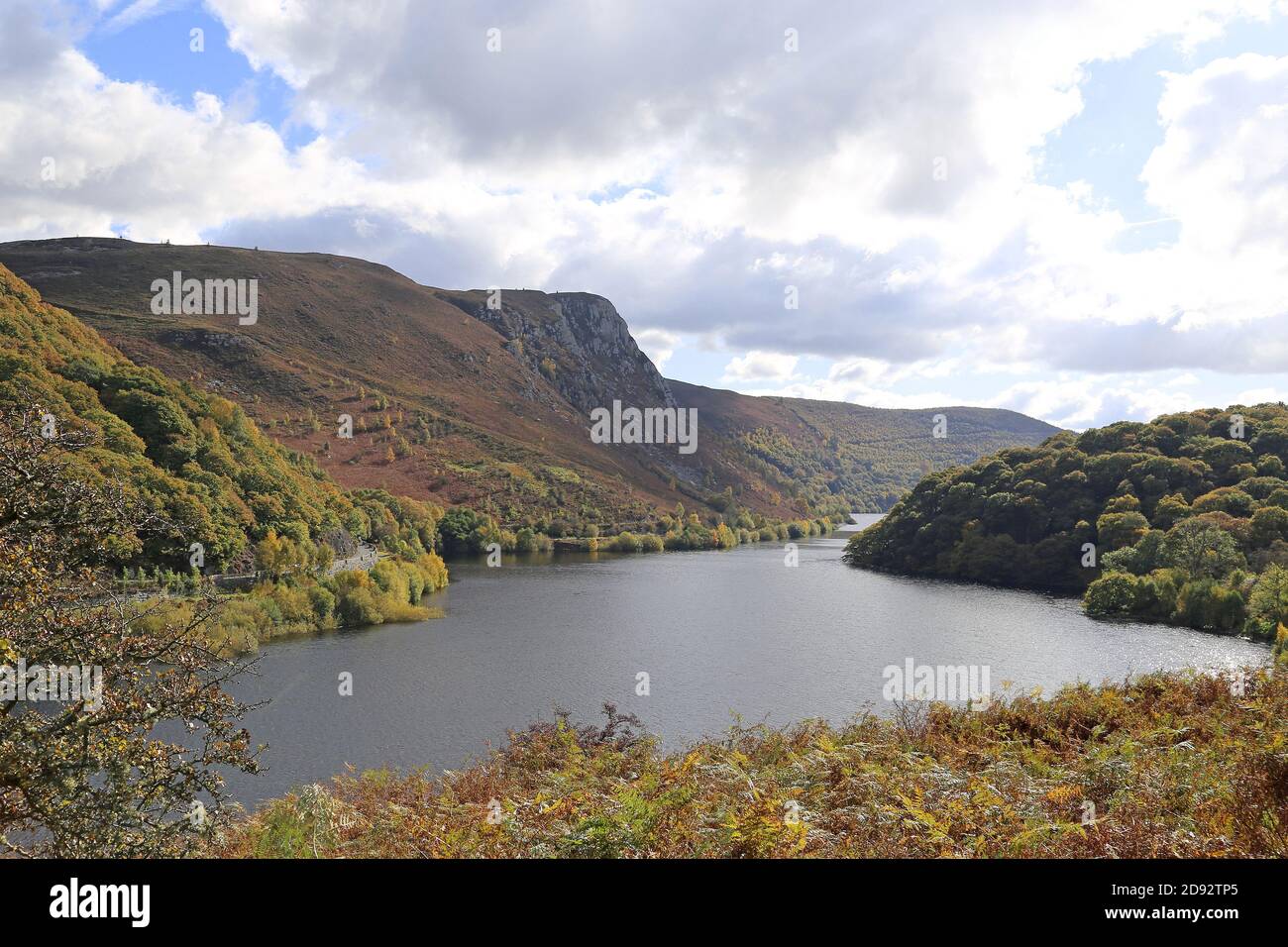 In der Nähe von Tynllidiart, Garreg DDU Reservoir Wanderweg, Elan Valley, Rhayader, Radnorshire, Powys, Wales, Großbritannien, Großbritannien, Großbritannien, Großbritannien, Europa Stockfoto