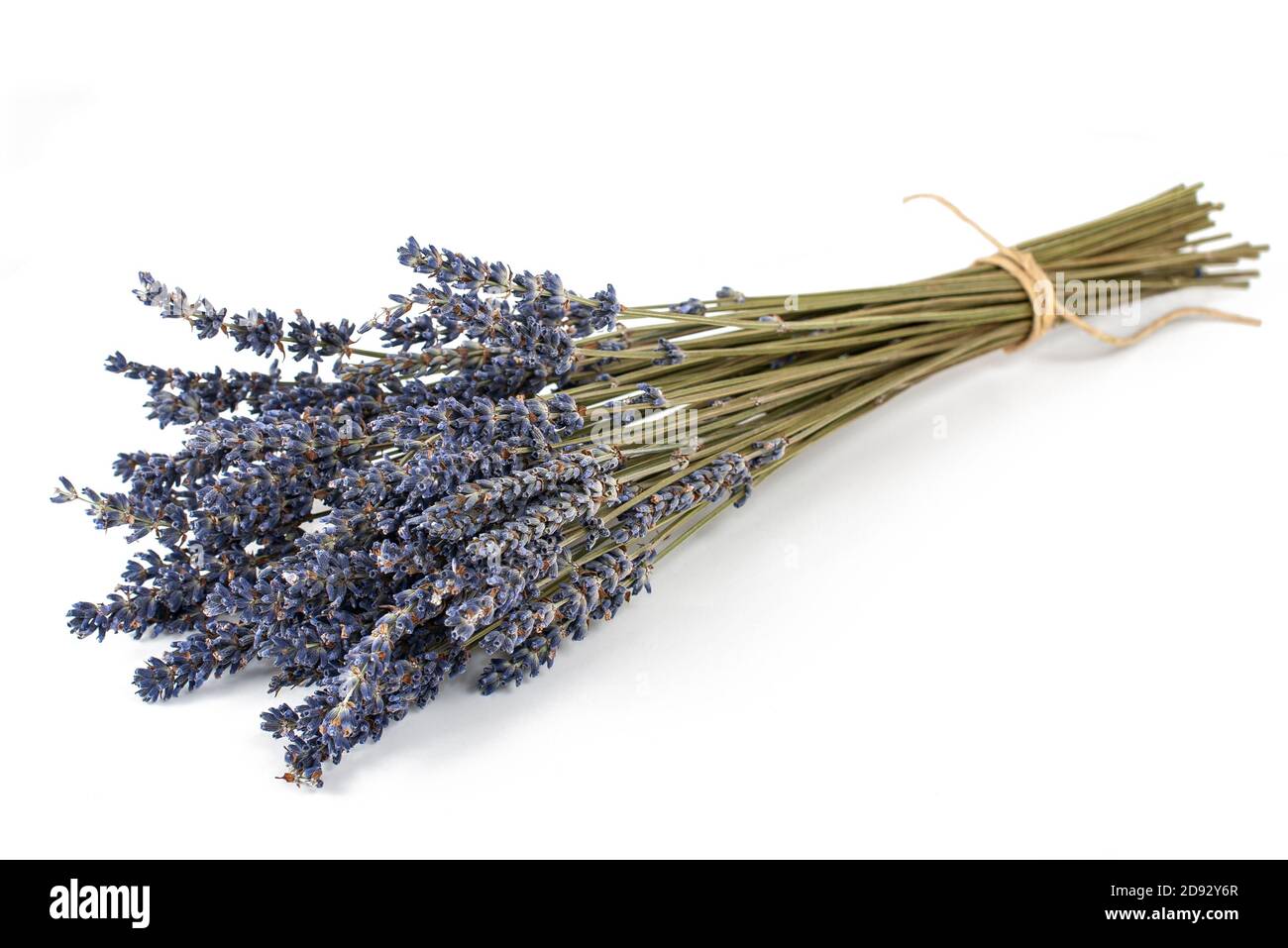 Getrocknete Lavendel Blumen Bündel isoliert auf weißem Hintergrund Stockfoto