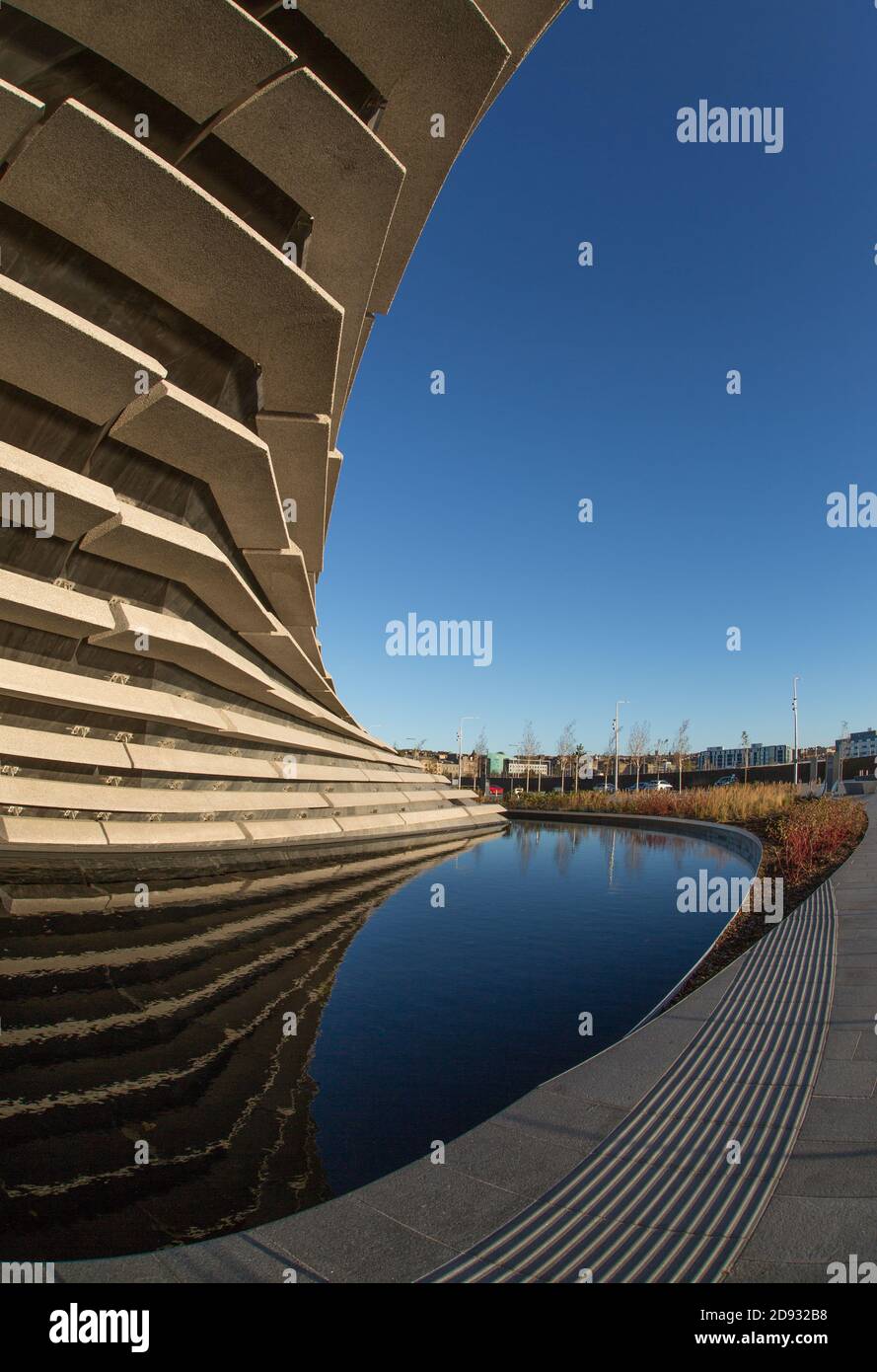 Architektonisches Detail des Victoria and Albert Museums in Dundee, Schottland Stockfoto