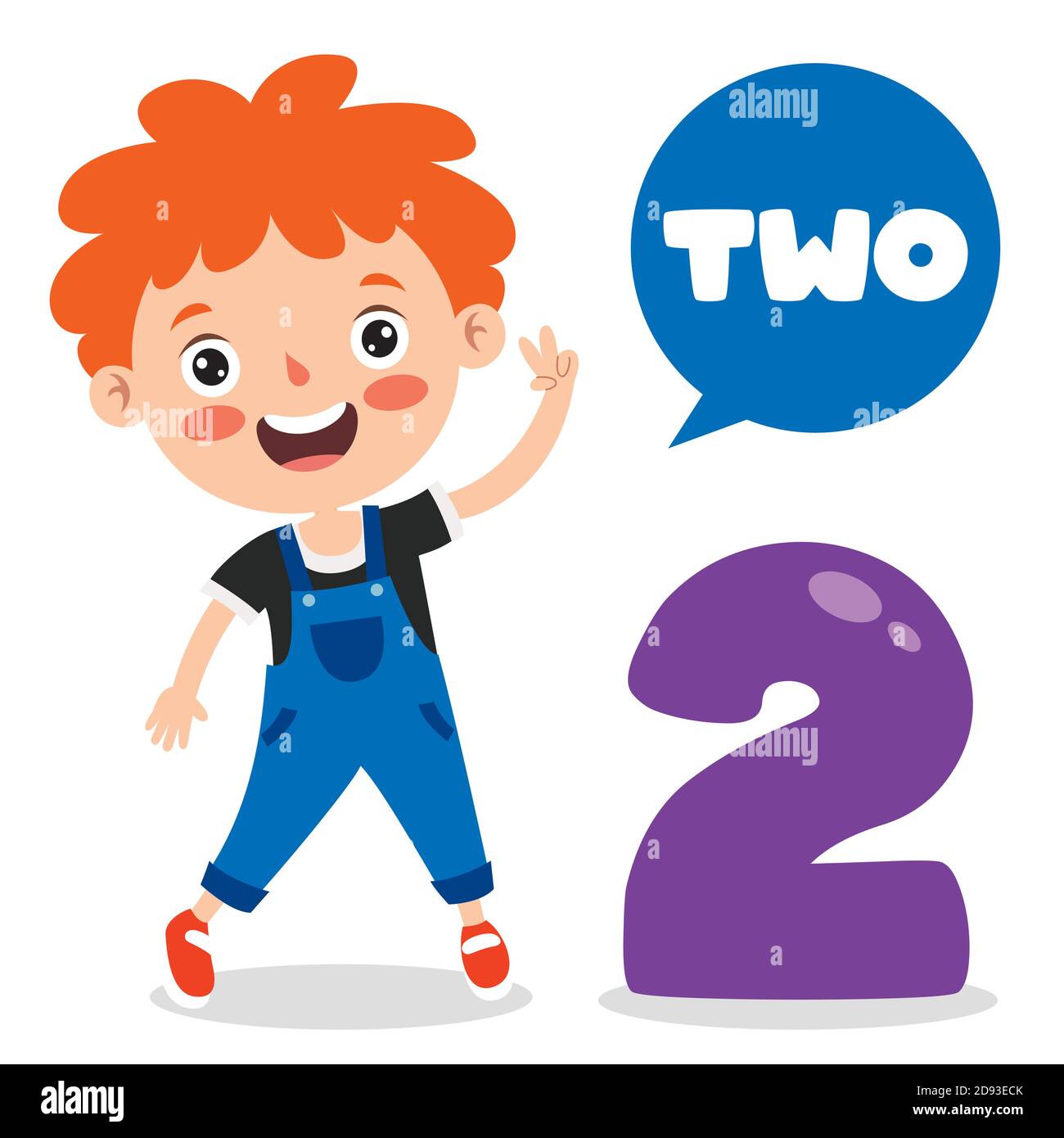 Konzept Der Bunten Cartoon-Zahlen Stock Vektor