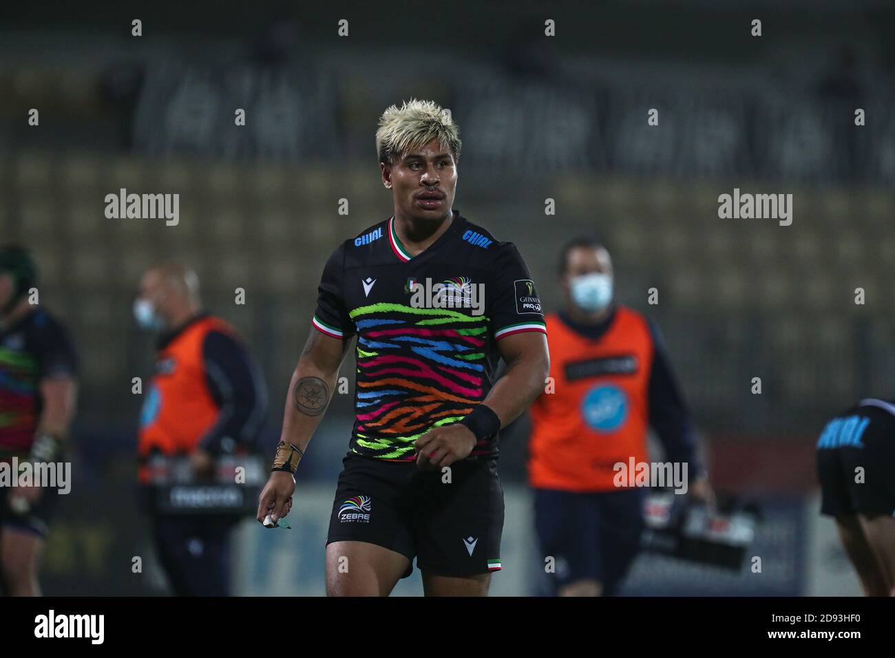 Parma, Italien. 2. Nov, 2020. parma, Italien, Sergio Lanfranchi Stadion, 02 Nov 2020, Junior Laloifi (Zebre) während Zebre Rugby vs Ospreys - Rugby Guinness Pro 14 Spiel - Credit: LM/Massimiliano Carnabuci Credit: Massimiliano Carnabuci/LPS/ZUMA Wire/Alamy Live News Stockfoto