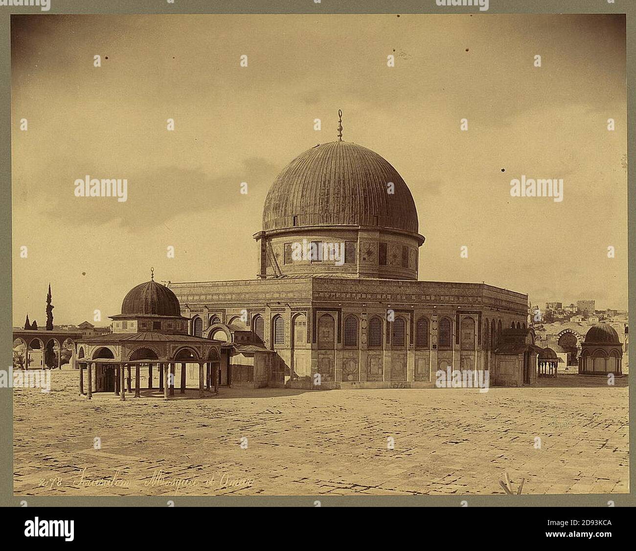 Jérusalem. Mosquée d'Omar - Bonfils. Stockfoto