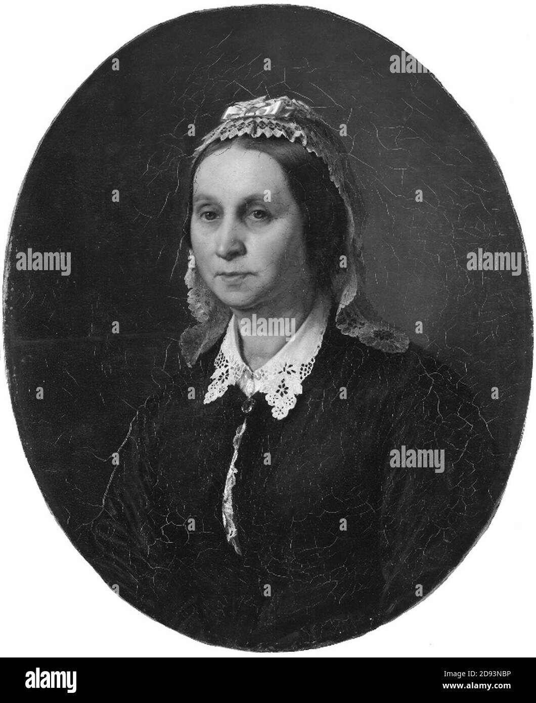 Jørgen Roed - Emilie Mathilde Roed, f. Kruse, kunstnerens hustru Stockfoto
