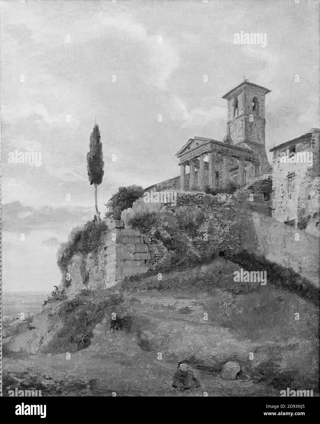 Jørgen Roed - der Tempel des Herkules in Cori Stockfoto