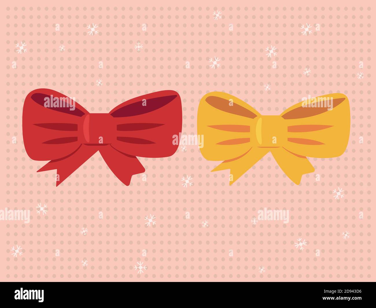 Set von Vintage weihnachtsschleifen. Bunte, isolierte Symbole. Stock Vektor