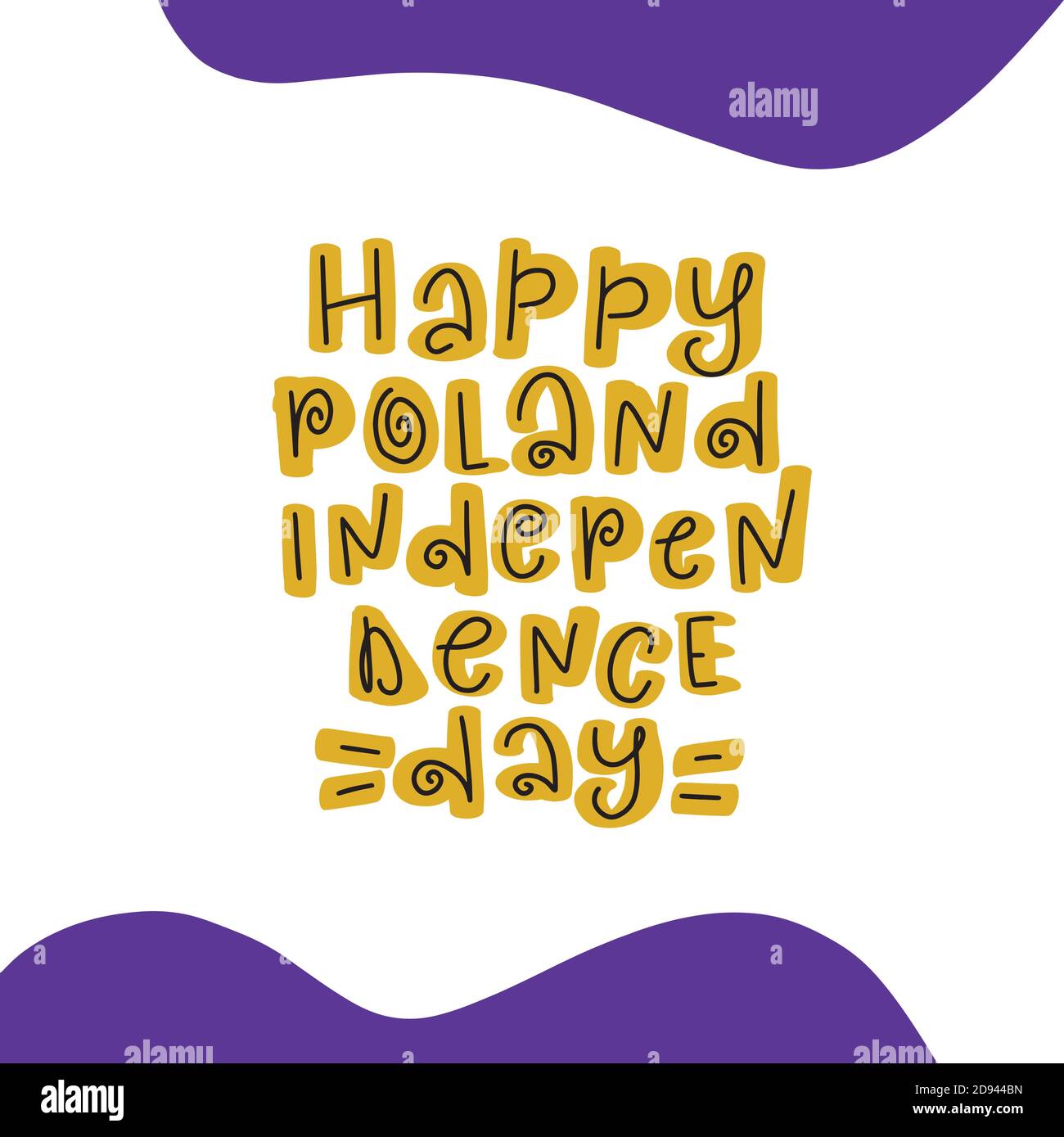 Happy Poland Independence Day Poster Vektor-Vorlage Stock Vektor