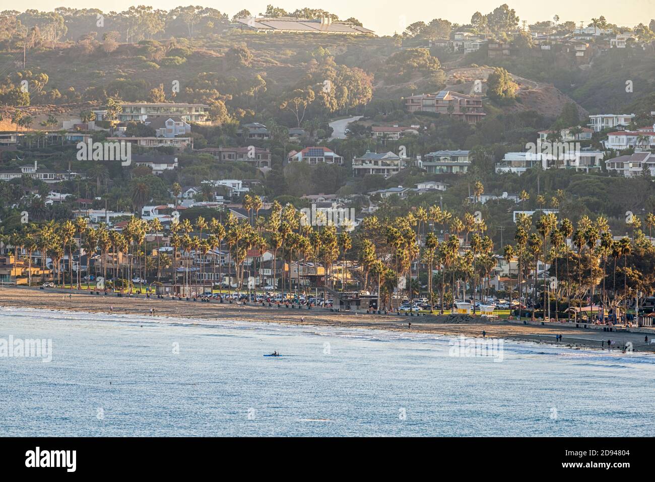 Oktober Morgenansicht des La Jolla Shores Beach. La Jolla, CA, USA. Stockfoto