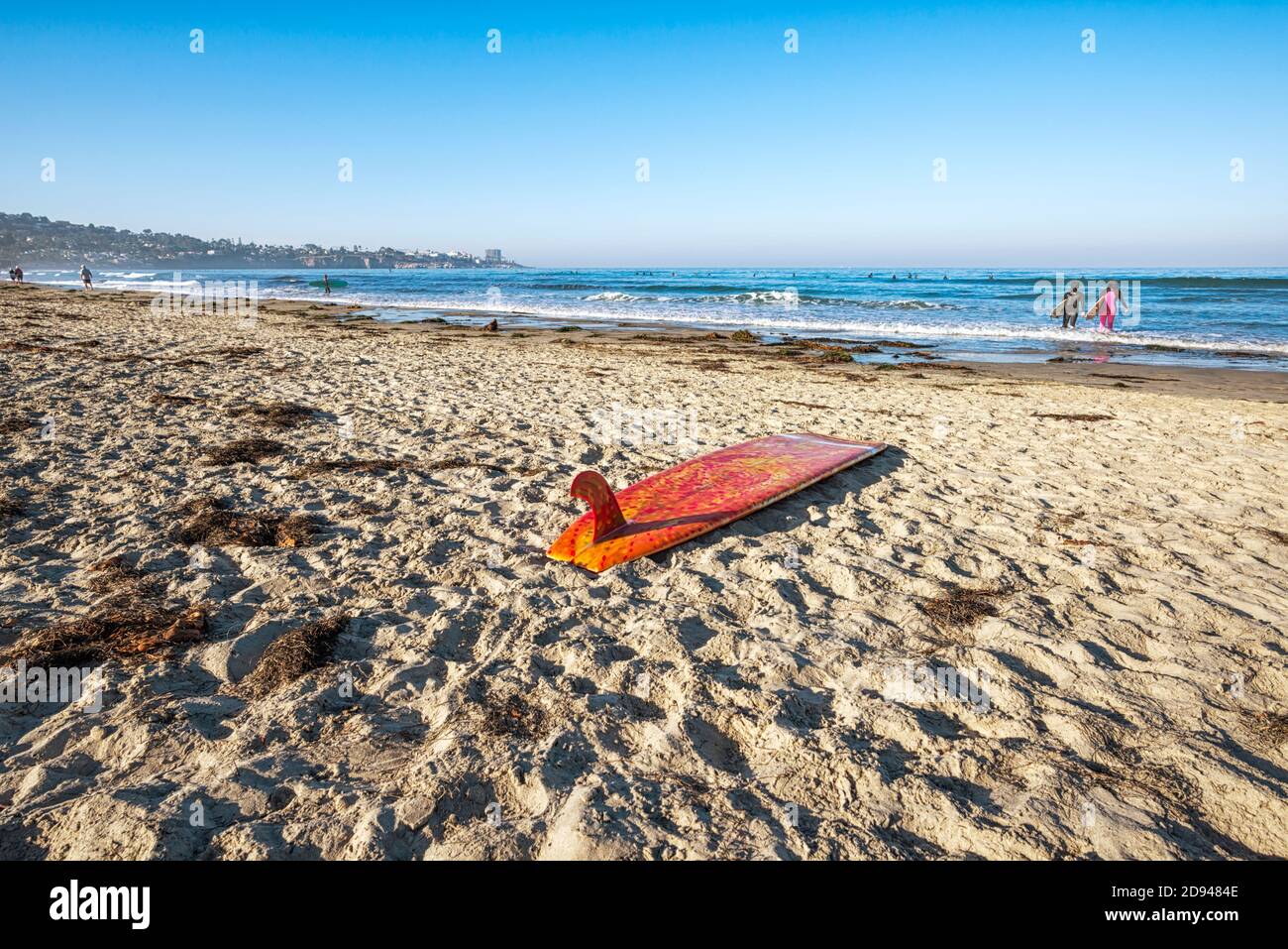 Oktober Morgen im La Jolla Shores Beach. La Jolla, CA, USA. Stockfoto