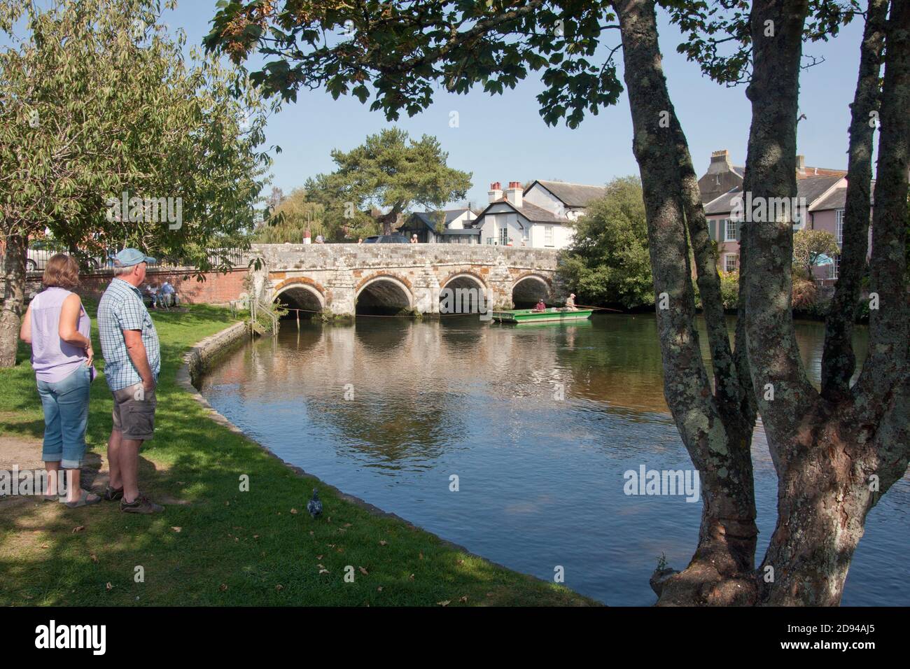 Town Bridge, Castle Street, Christchurch, Dorset, England Stockfoto