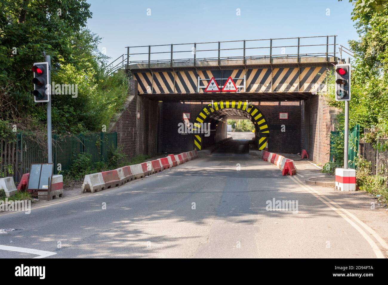 Cow Lane Brücke im Juli 2012 während der Modernisierung und Wiederaufbau. Reading, Berkshire, England, GB, Großbritannien Stockfoto
