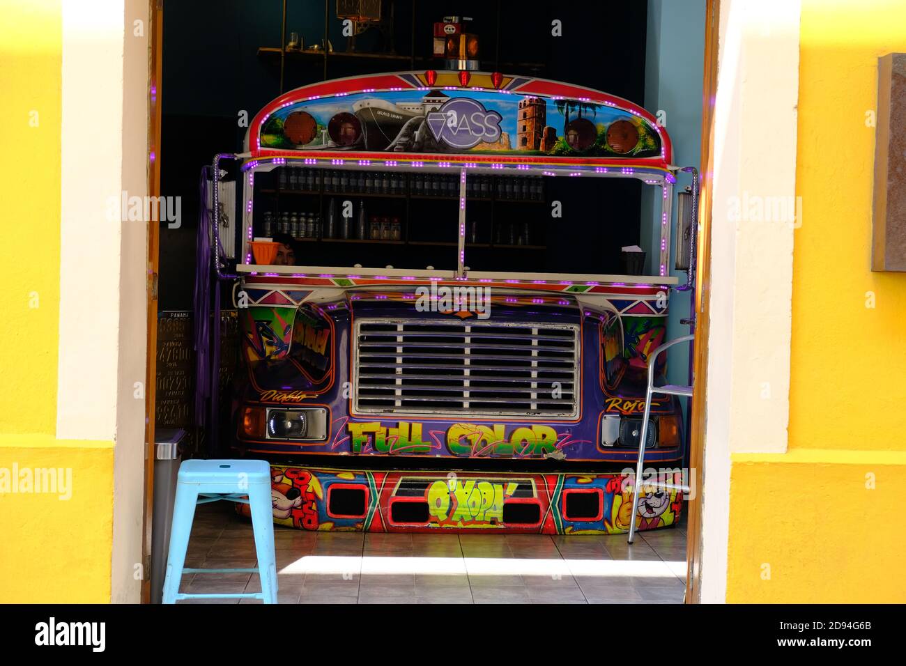Panama City - Straßenbar und Restaurant in San Felipe Stockfoto