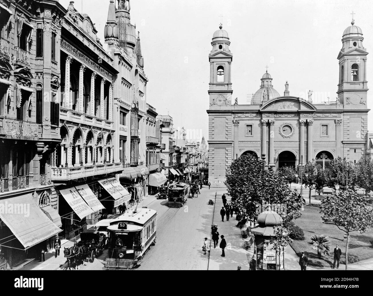Plaza de Constitution - Montevideo, Uruguay, um 1890 Stockfoto