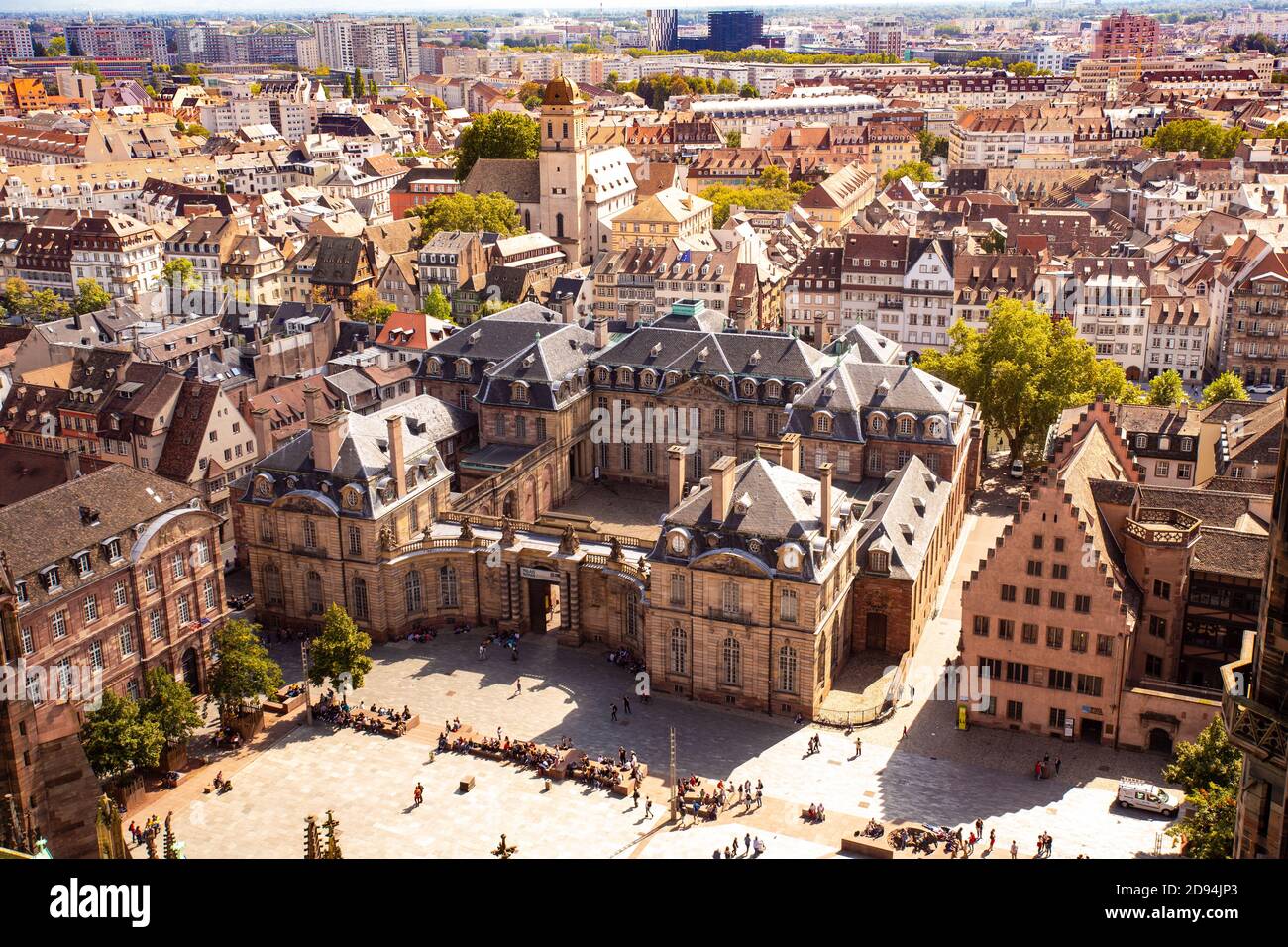 Straßburg Frankreich von oben gesehen Stockfoto