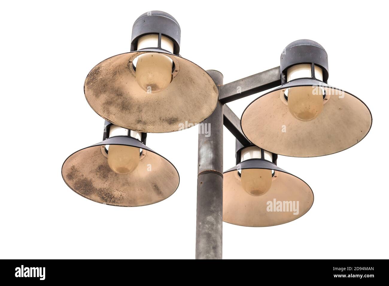 Wall Street Beleuchtung isoliert in weißem Hintergrund Stockfoto