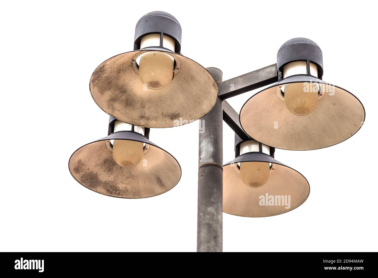 Wall Street Beleuchtung isoliert in weißem Hintergrund Stockfoto