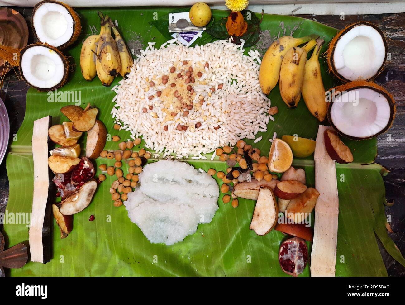 Frische Bio-Mahlzeiten auf dem indischen Festival Stockfoto