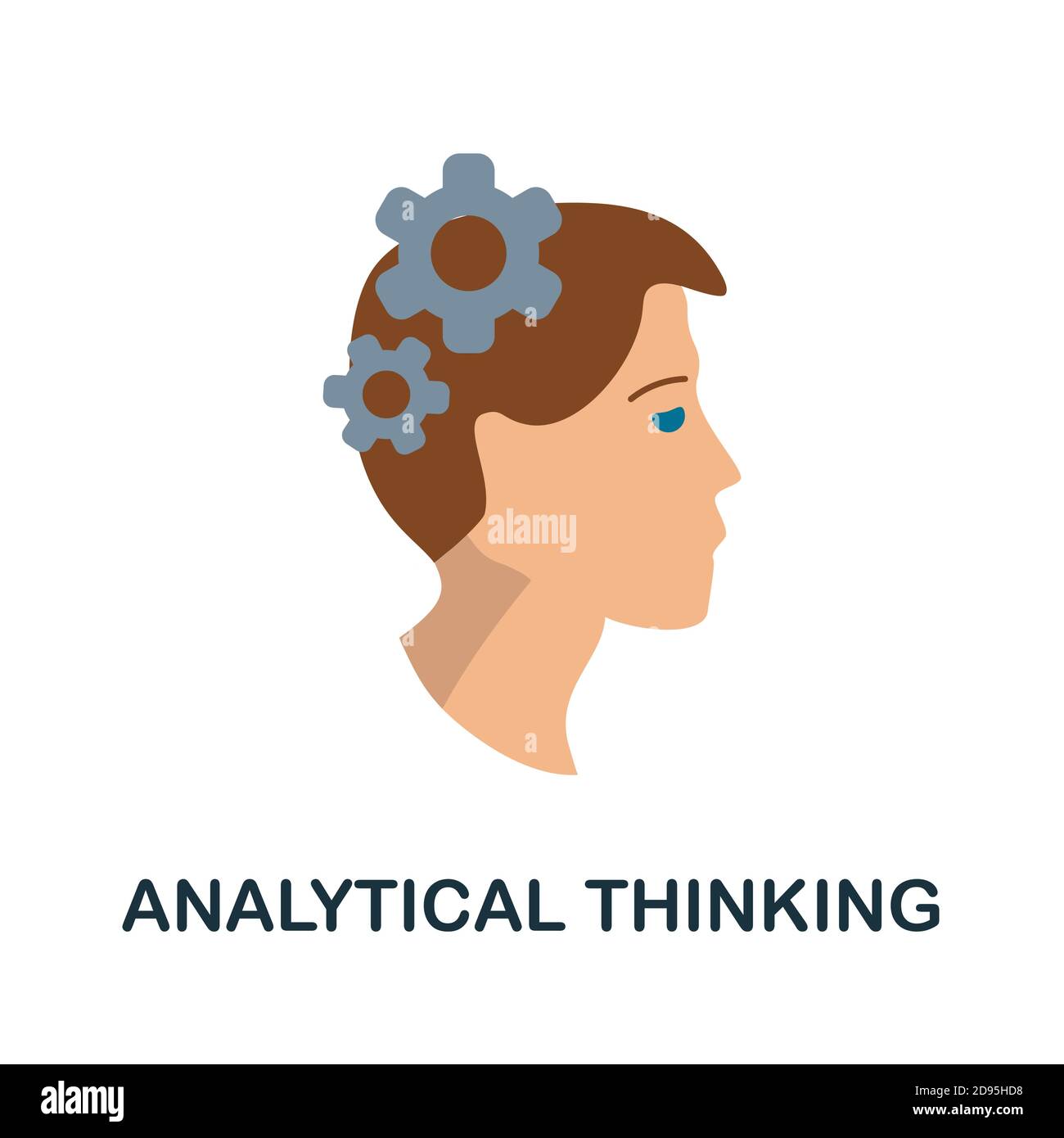 Symbol für analytisches Denken. Einfaches Element aus der Sammlung Critical Thinking. Creative Analytical Thinking Symbol für Web-Design, Vorlagen, Infografiken Stock Vektor