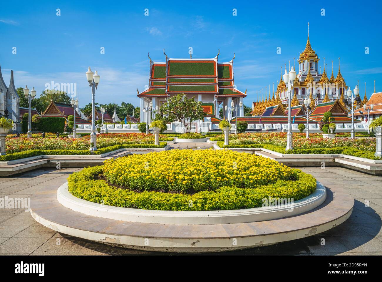 Wat Ratchanatdaram, Loha Prasat Tempel in Bangkok, Thailand Stockfoto