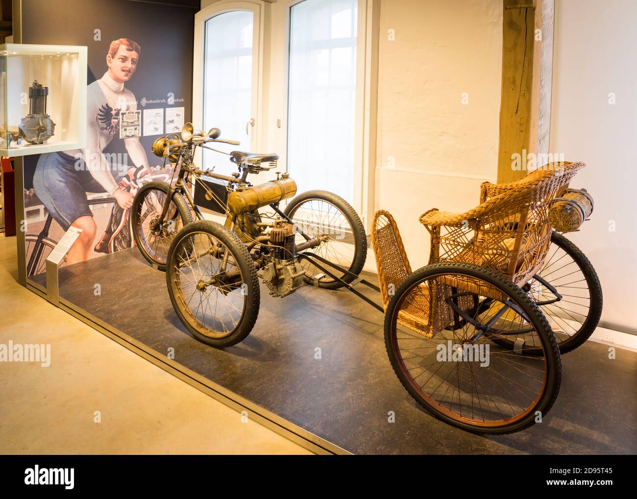 De Dion Bouton Motordreirad, von der Motor Manufacturing Co. Coventry, 1898, PS.SPEICHER Museum, Einbeck, Niedersachsen, Deutschland, Europa Stockfoto