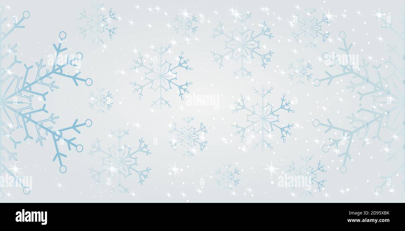 Weihnachten Silber Glitter Schneeflocken nahtlose Muster.Weihnachten Hintergrund mit Copy Space.für Grußkarte, Banner, Neujahr Hintergrund.Vektor Stock Vektor