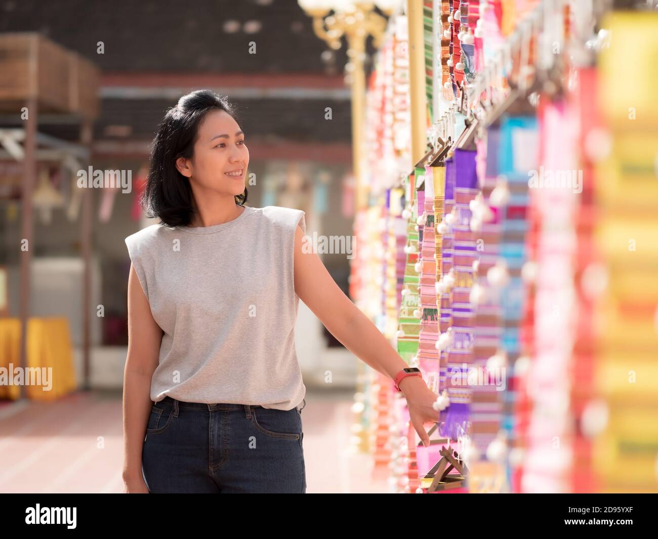 Porträt einer Asienfahrerin in der Provinz Nan Thailand Stockfoto