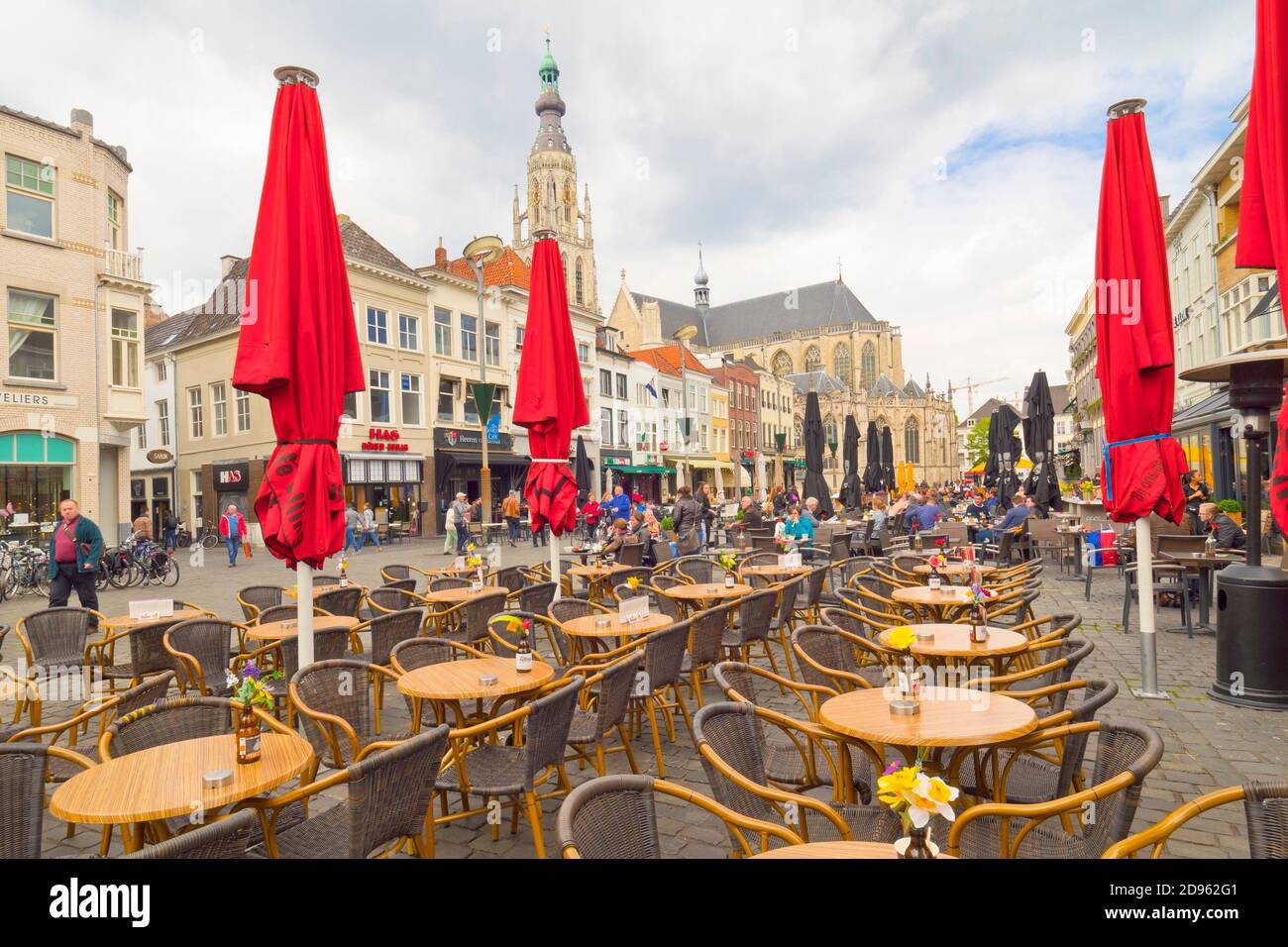 Street Scene, Breda, Provinz Noord-Brabant, Holland, Niederlande, Europa. Stockfoto