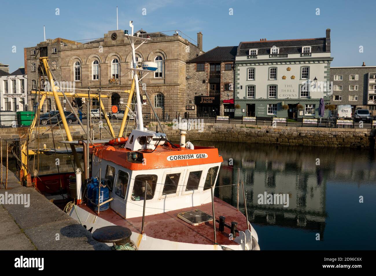 Fischerboote in Plymouth Barbican Stockfoto
