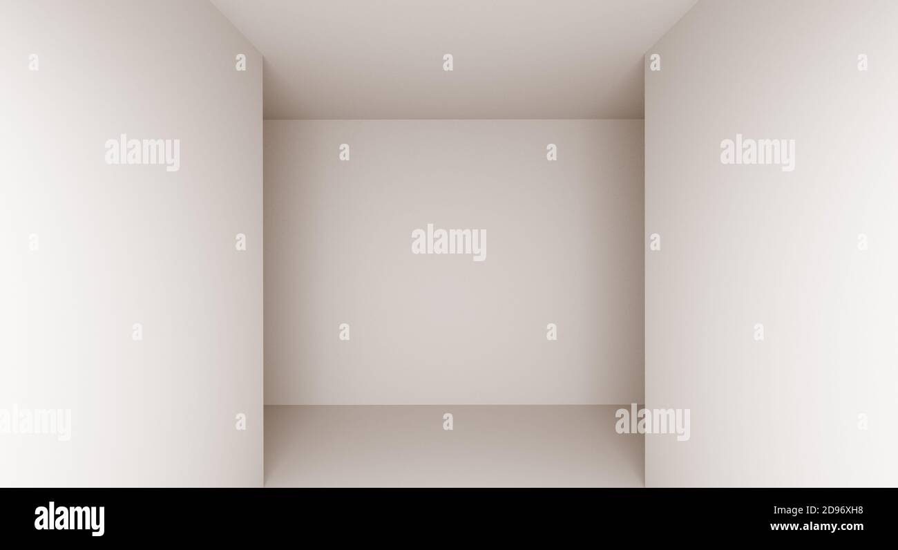 Architektur minimalistische architektonische Wand 3D-Illustration Stockfoto