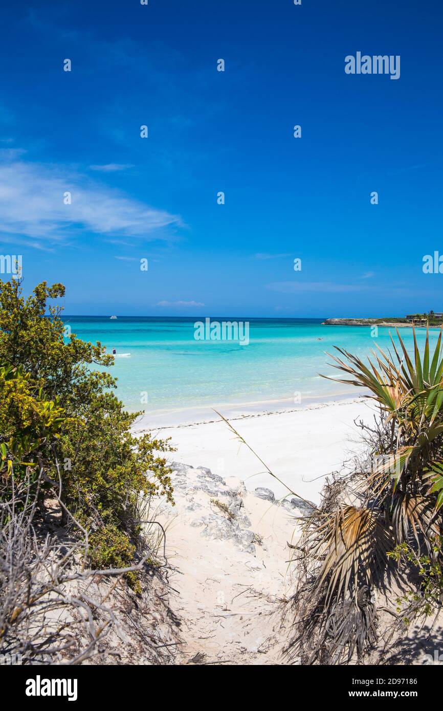 Kuba, Provinz Ciego de Avila, Jardines del Rey, Cayo Coco, Playa Larga Stockfoto