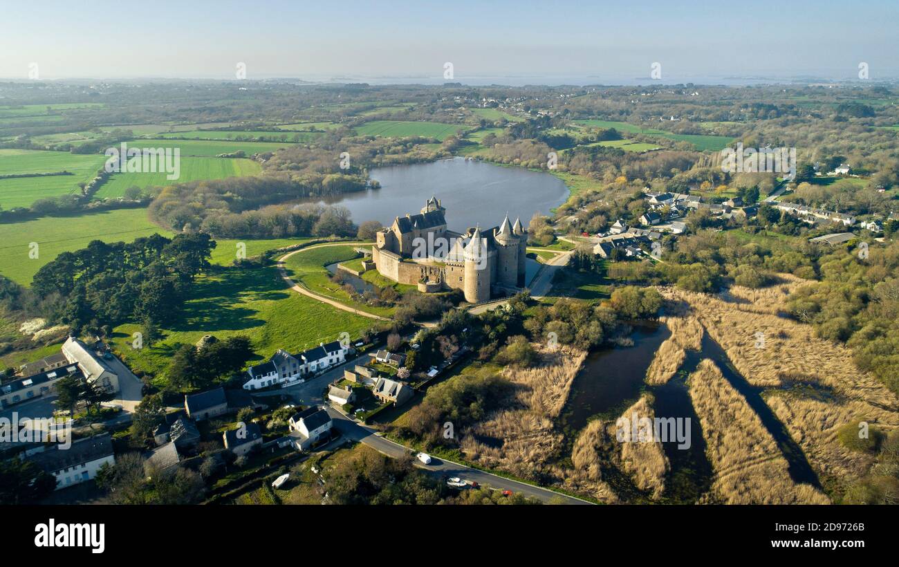 Schloss von Suscinio (Nord-West-Frankreich, Bretagne). Mittelalterliche Burg Suscinio, ehemalige Residenz der Herzöge der Bretagne auf der Halbinsel Rhuys Stockfoto