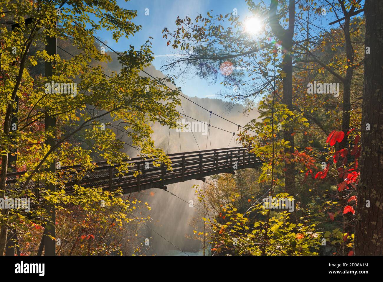 Tallulah fällt, Georgia, USA mit Blick auf Tallulah Gorge in die Herbstsaison. Stockfoto