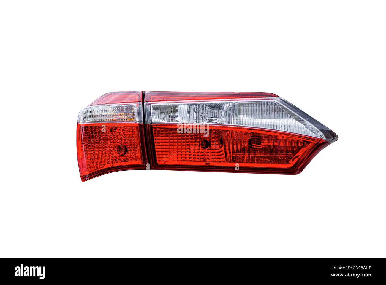 Rückleuchten isoliert auf weiß Stockfoto