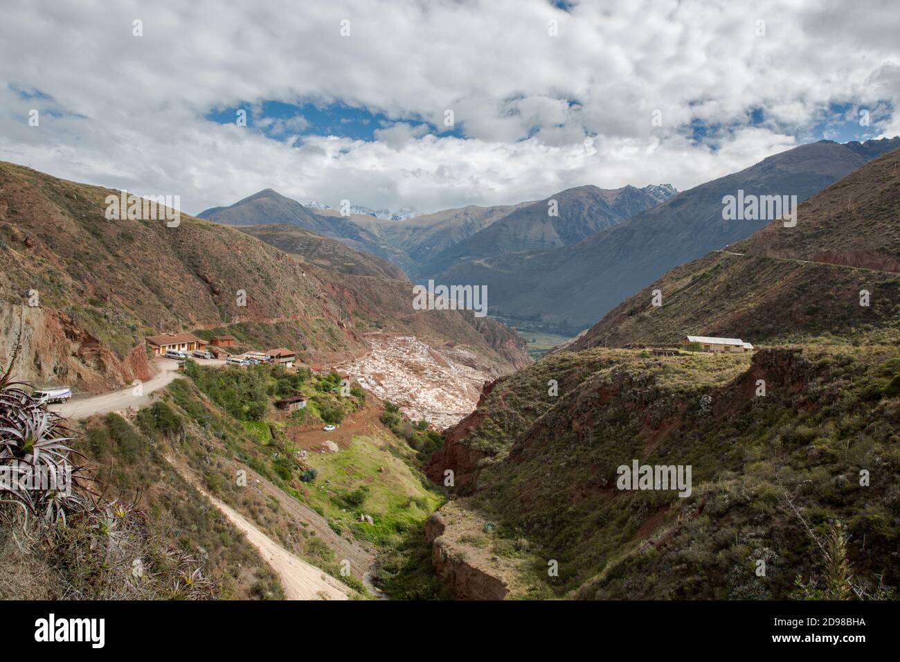Salinas de Maras au Pérou. Stockfoto