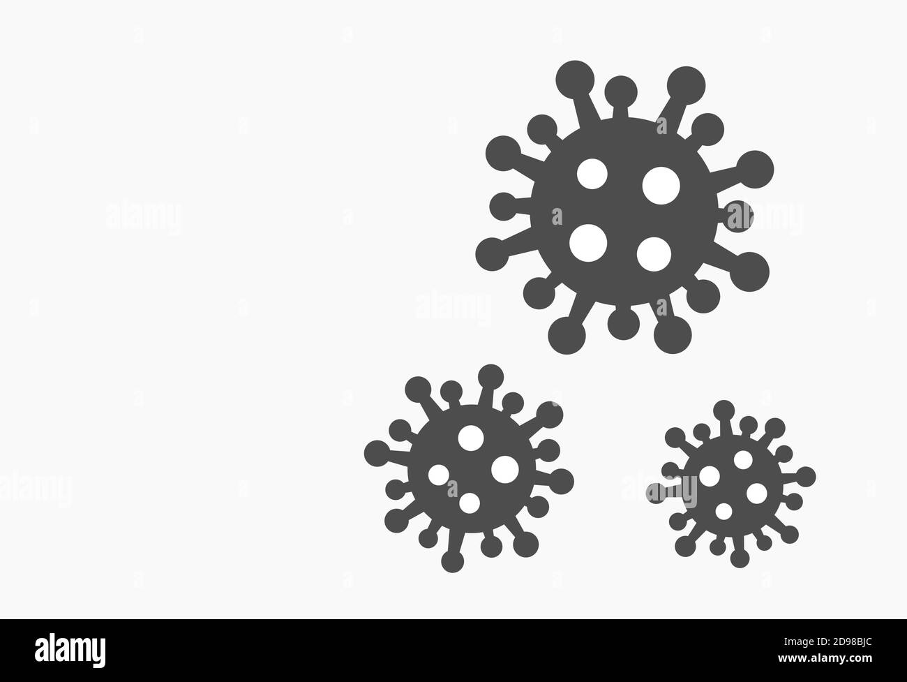 Coronavirus COVID Symbole Hintergrund. Vektor Illustration Banner für Design. Stock Vektor