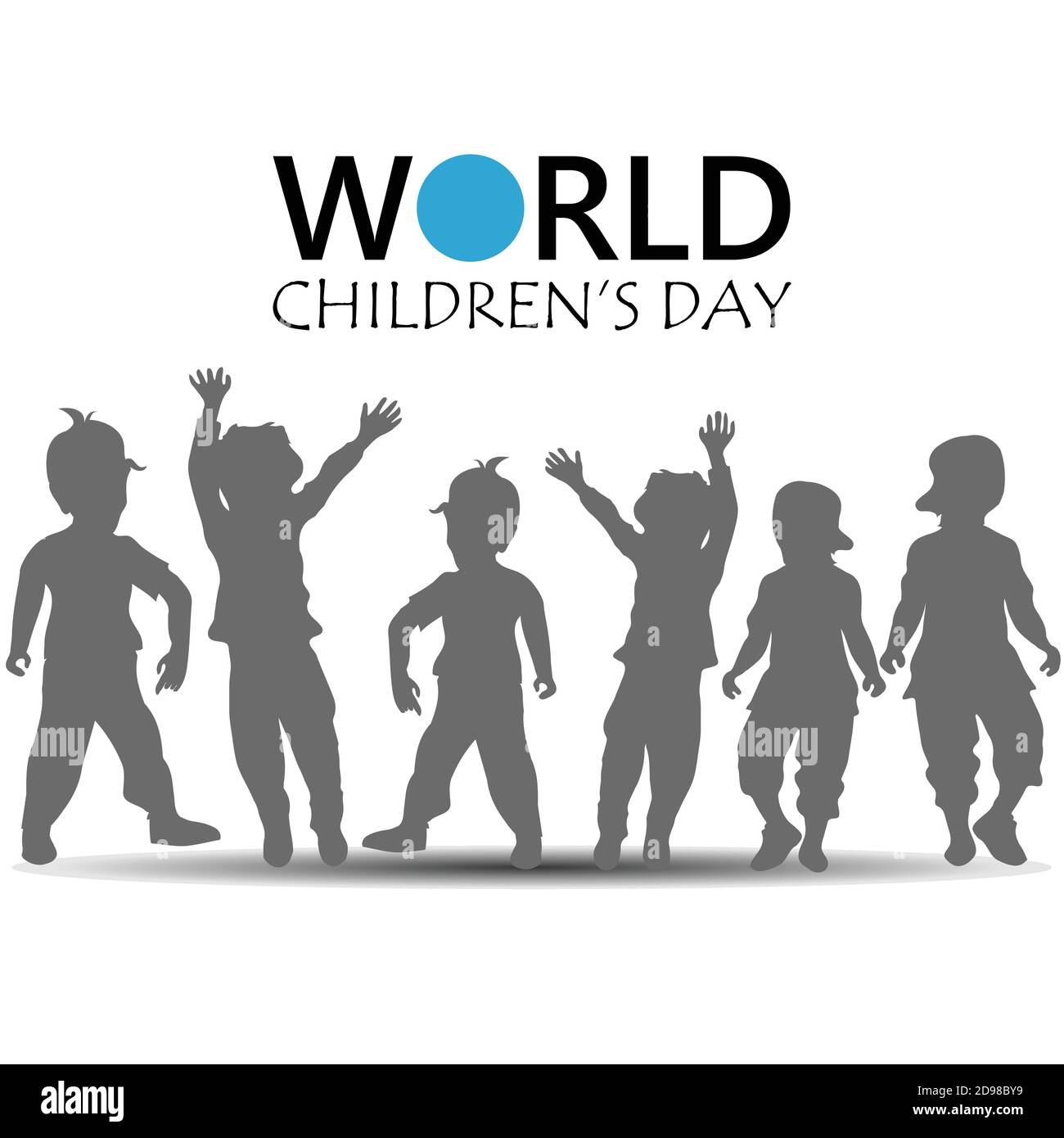 Happy Children's Day für internationale Kinderfeier. Jawaharlal Nehrus Geburtstag. Vektorgrafik. Stock Vektor