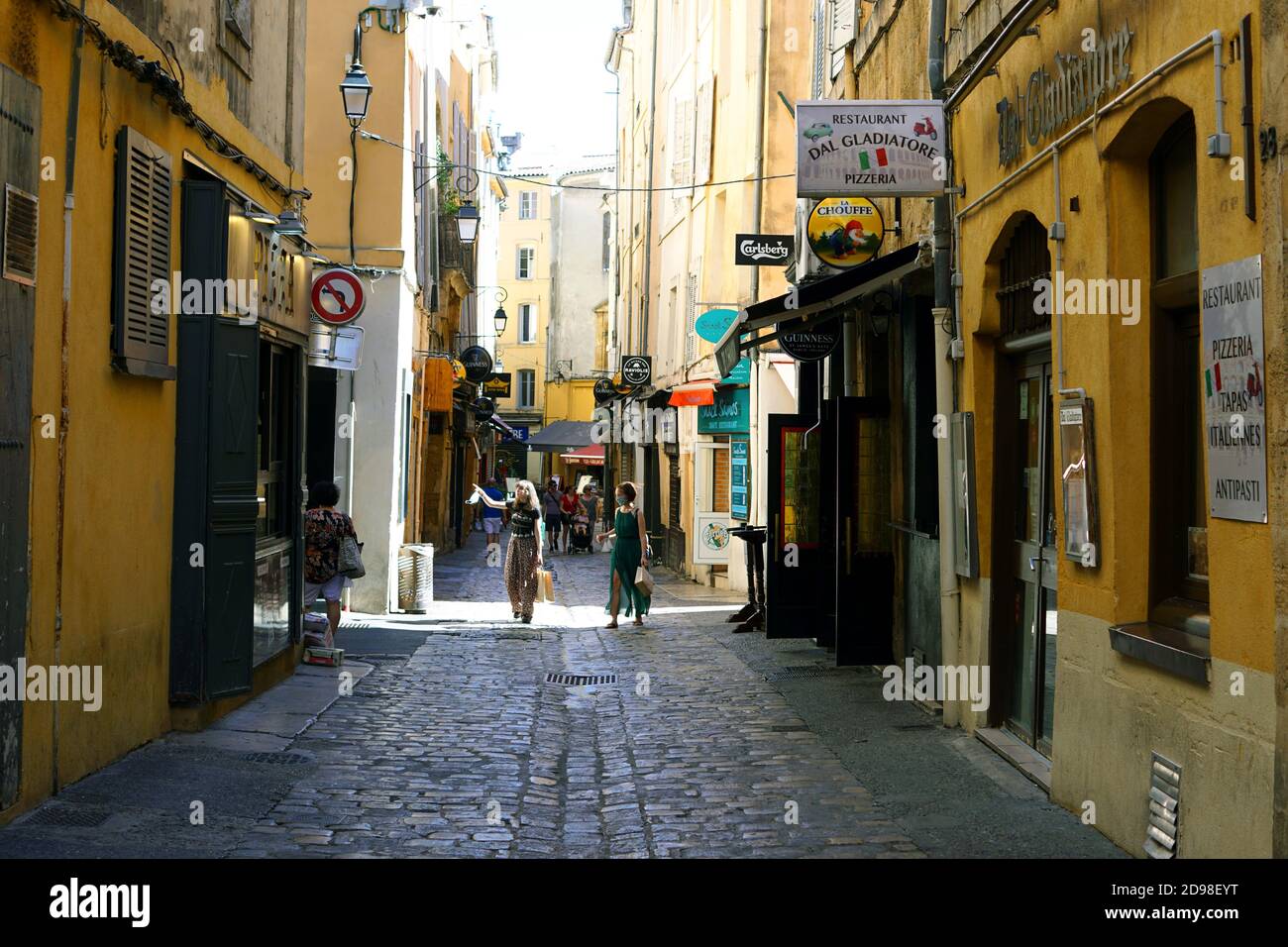 'Rue de la Verrerie' in Aix-en-Provence, Frankreich Stockfoto