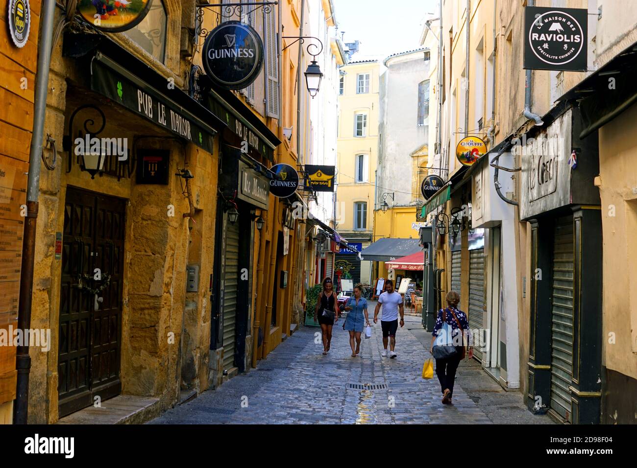 'Rue de la Verrerie' in Aix-en-Provence, Frankreich Stockfoto