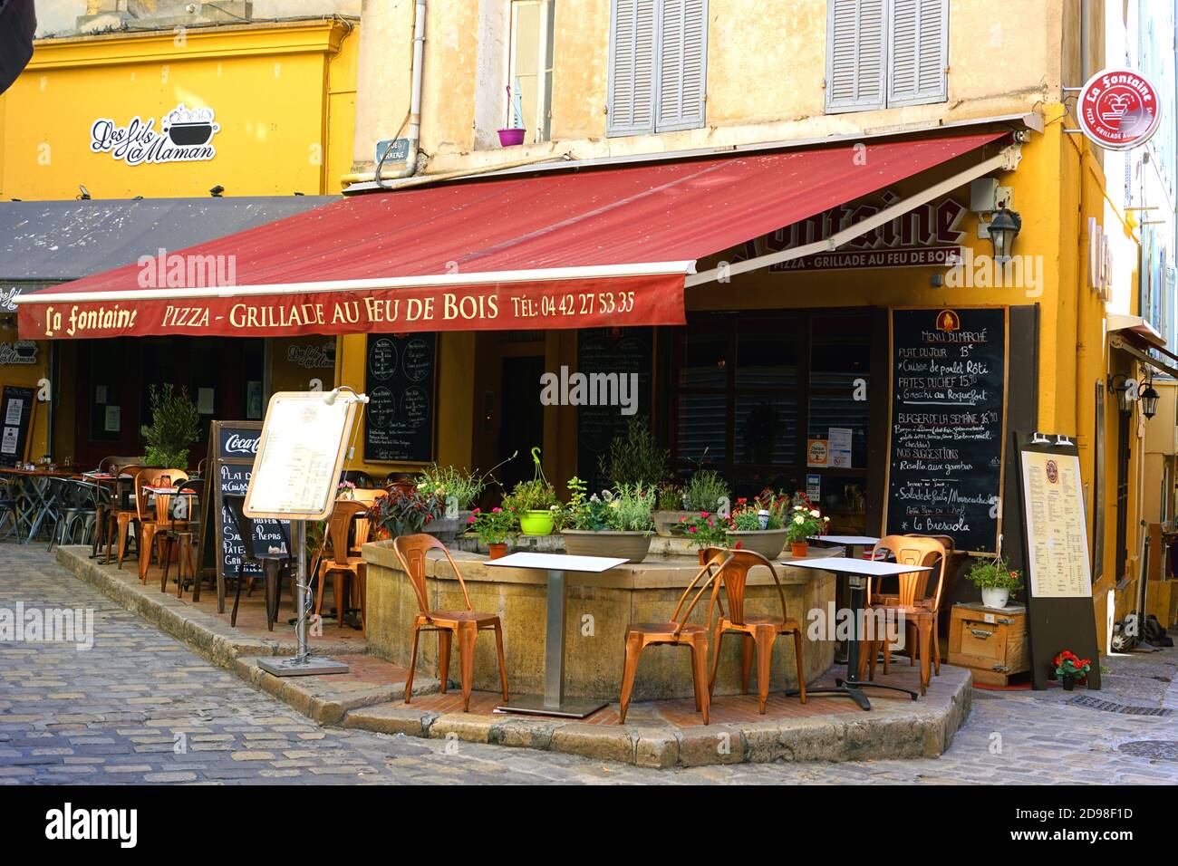 'Rue de la Verrerie' in Aix-en-Provence, Frankreich Stockfoto