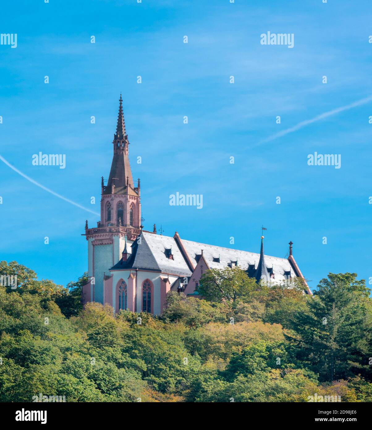 Die Kapelle Rochuskapelle, Berg Rochusberg, Bingen, Rheinland-Pfalz, Deutschland, Europa Stockfoto