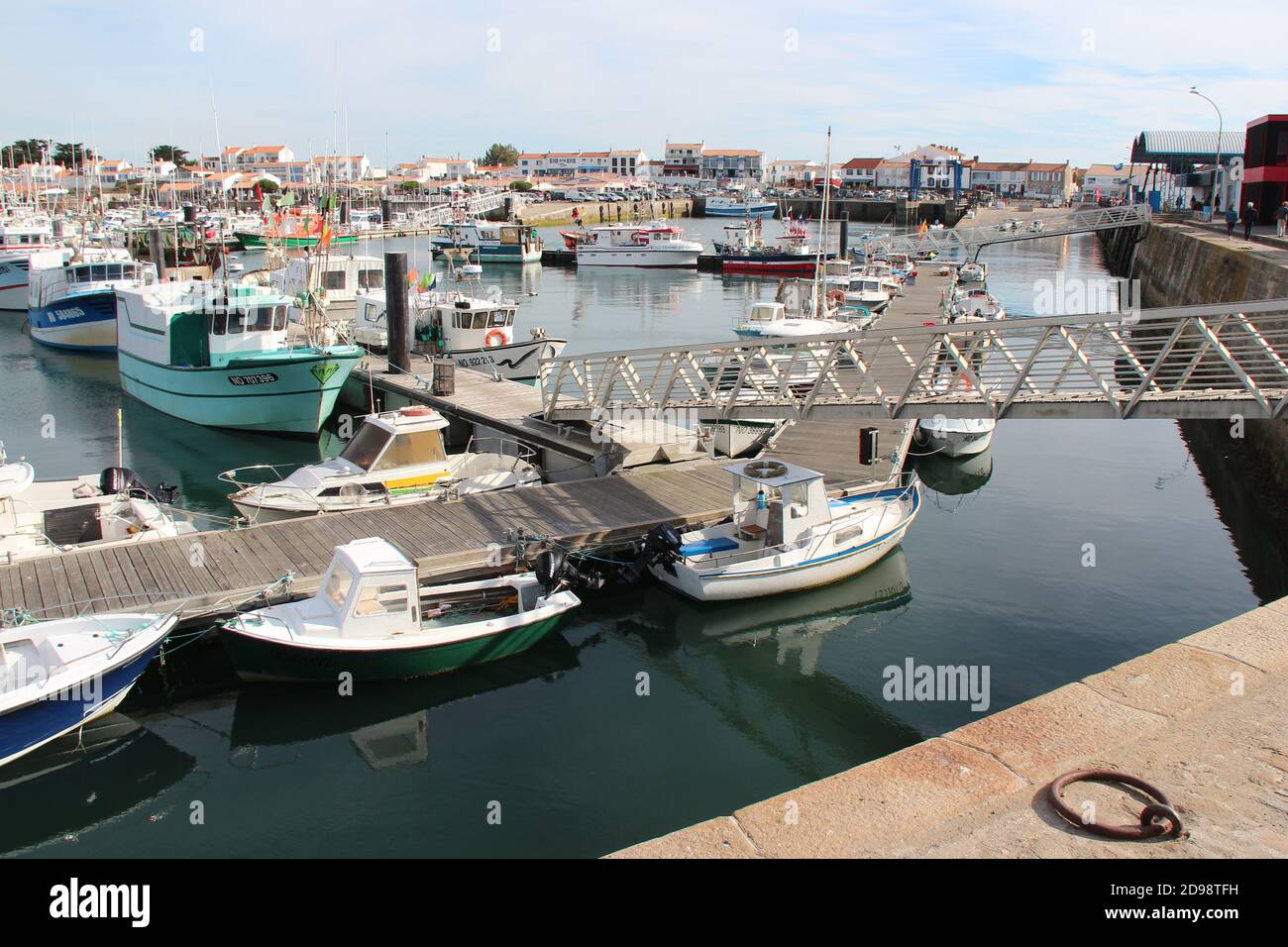 Hafen von l'herbaudiere auf der Insel noirmoutier in vendee (frankreich) Stockfoto