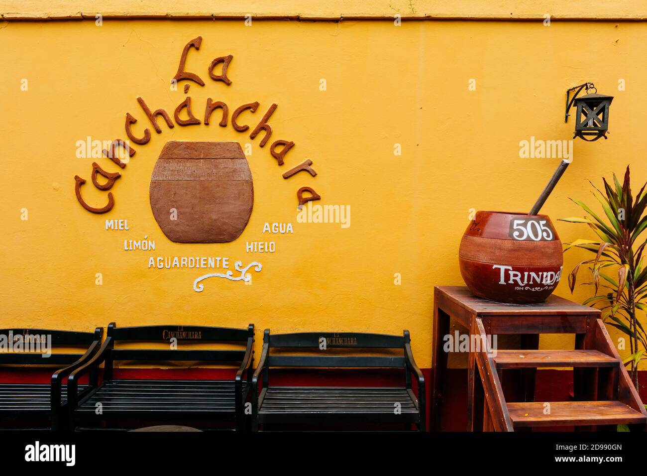 La Canchánchara: Café Concierto Cubano, eines der am meisten besuchten internationalen Tourismus. Die Canchánchara ist ein ursprünglich aus Kuba stachender Cocktail. Trinid Stockfoto
