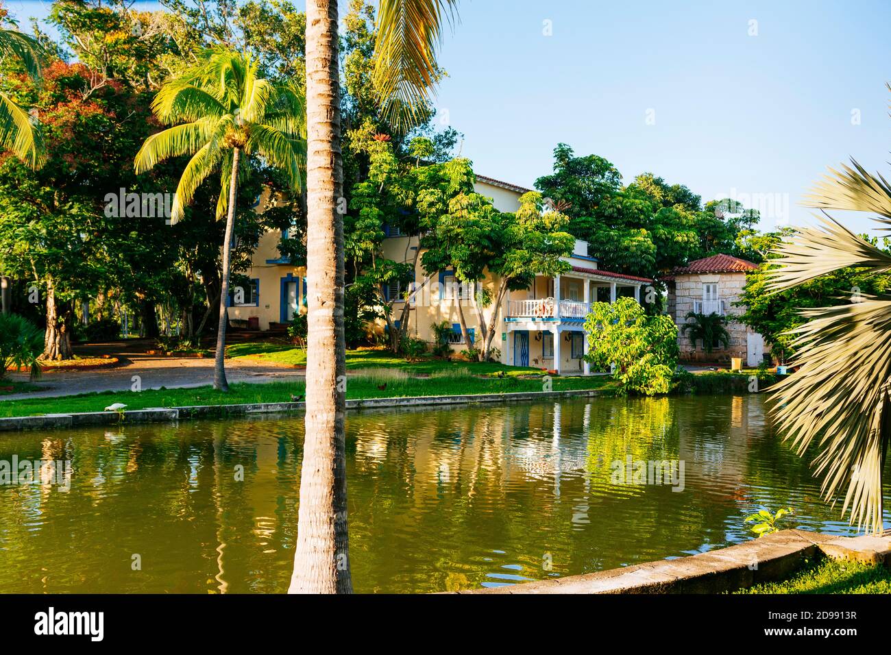 Josone Park gehörte zu einem alten Herrenhaus umgeben von einem abwechslungsreichen Garten. Varadero, Cárdenas, Matanzas, Kuba, Lateinamerika und die Karibik Stockfoto