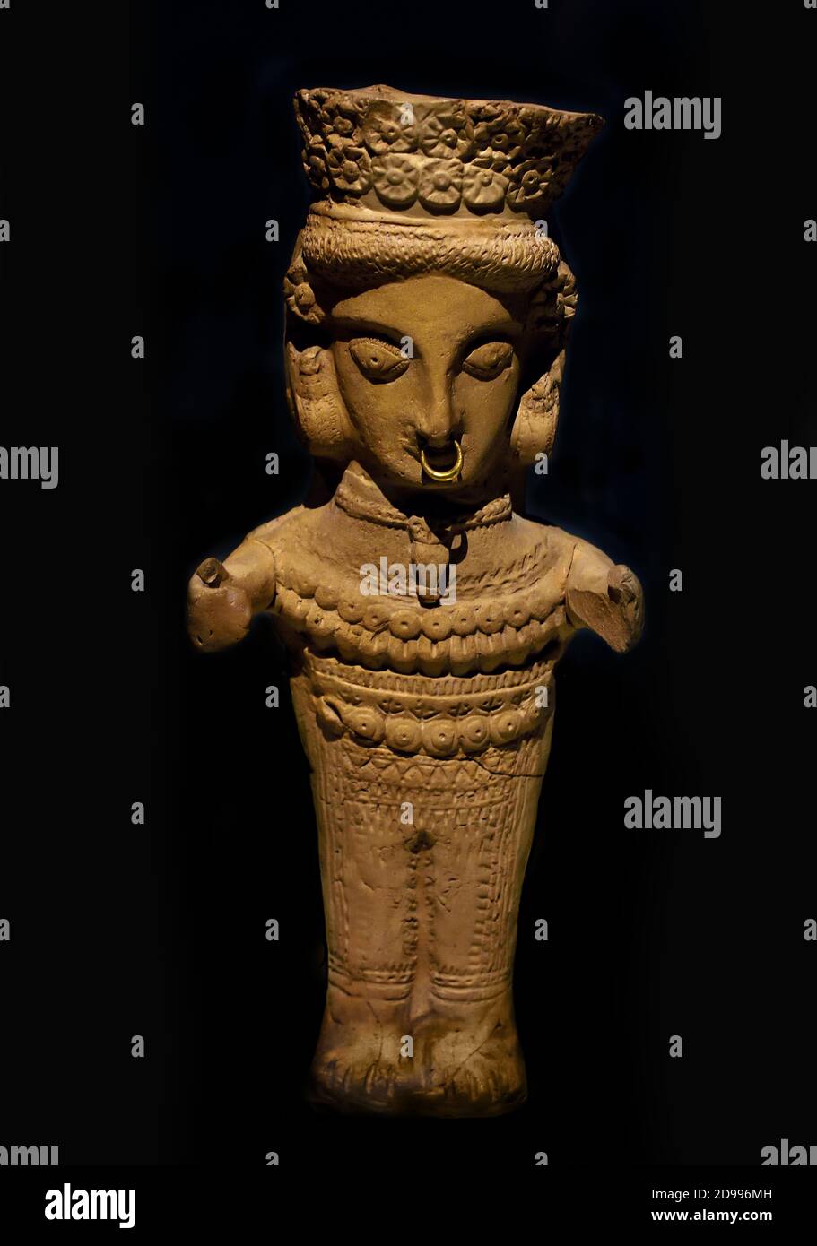 Figuren 4.-3. Jahrhundert v. Chr. ( Opfergaben an die Gottheit ) Nekropole von Puig des Molins, Ibiza, Madrid, Archäologisches Nationalmuseum, Spanien, Stockfoto