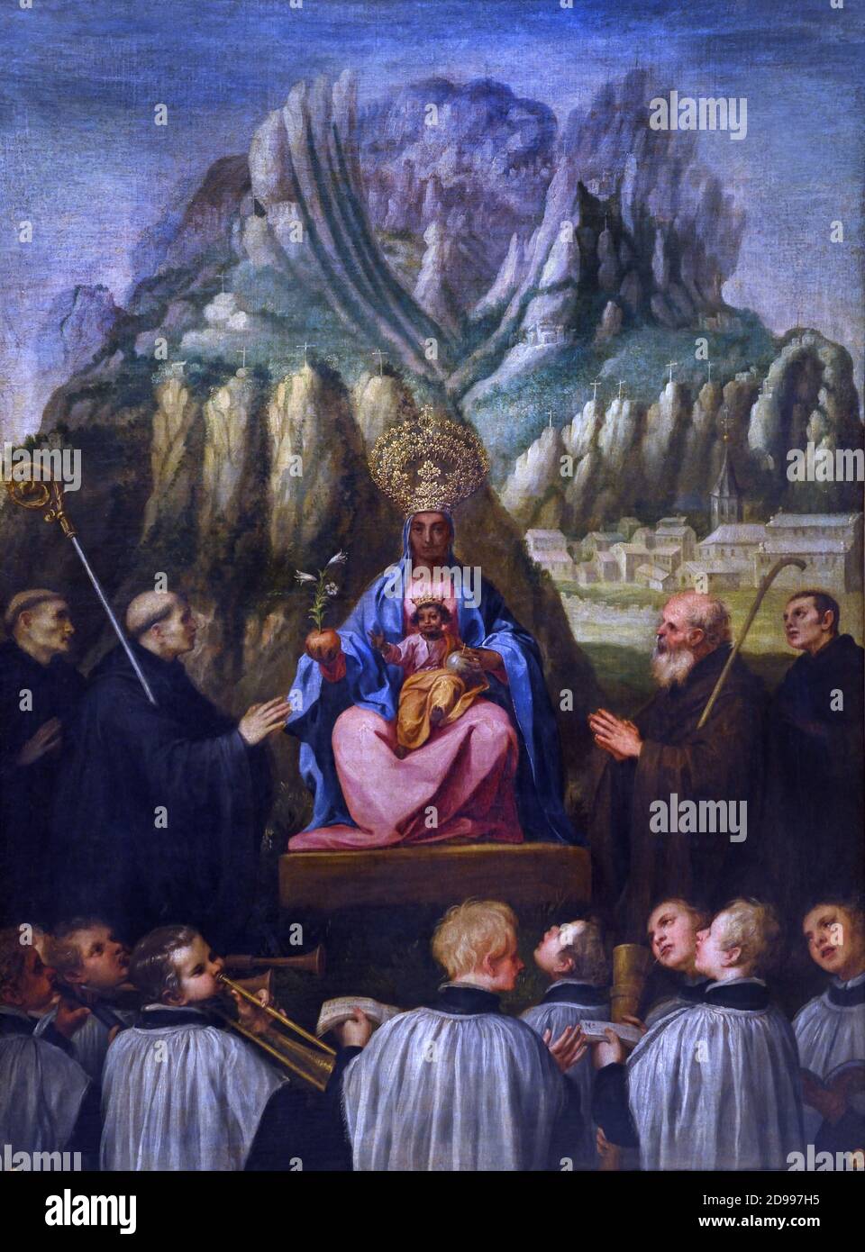 Jungfrau von Montserrat von Alonso CANO (Granada 1601 – Granada 1667), Spanien, Spanisch, Dame von Montserrat, Katalonien, Spanien. Diese Schwarze Madonna Stockfoto