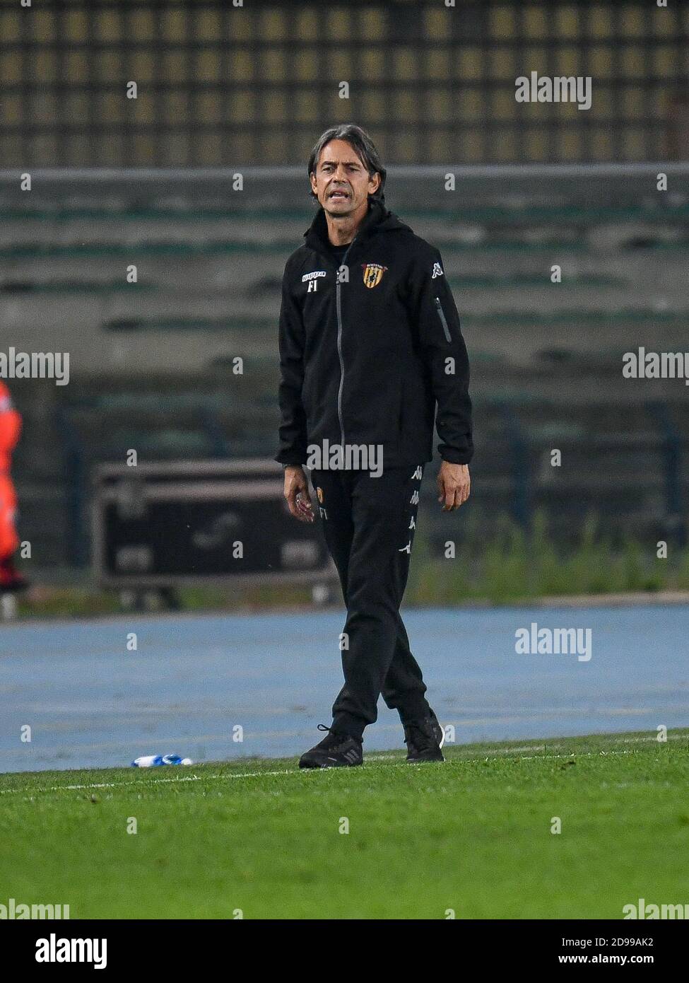 Filippo Inzaghi Trainer Von Benevento Wahrend Des Spiels Der Italienischen Fussball Liga Serie A Zwischen Benevento Gegen Udinese Endergebnis 2 4 Spiel Spielen Stockfotografie Alamy