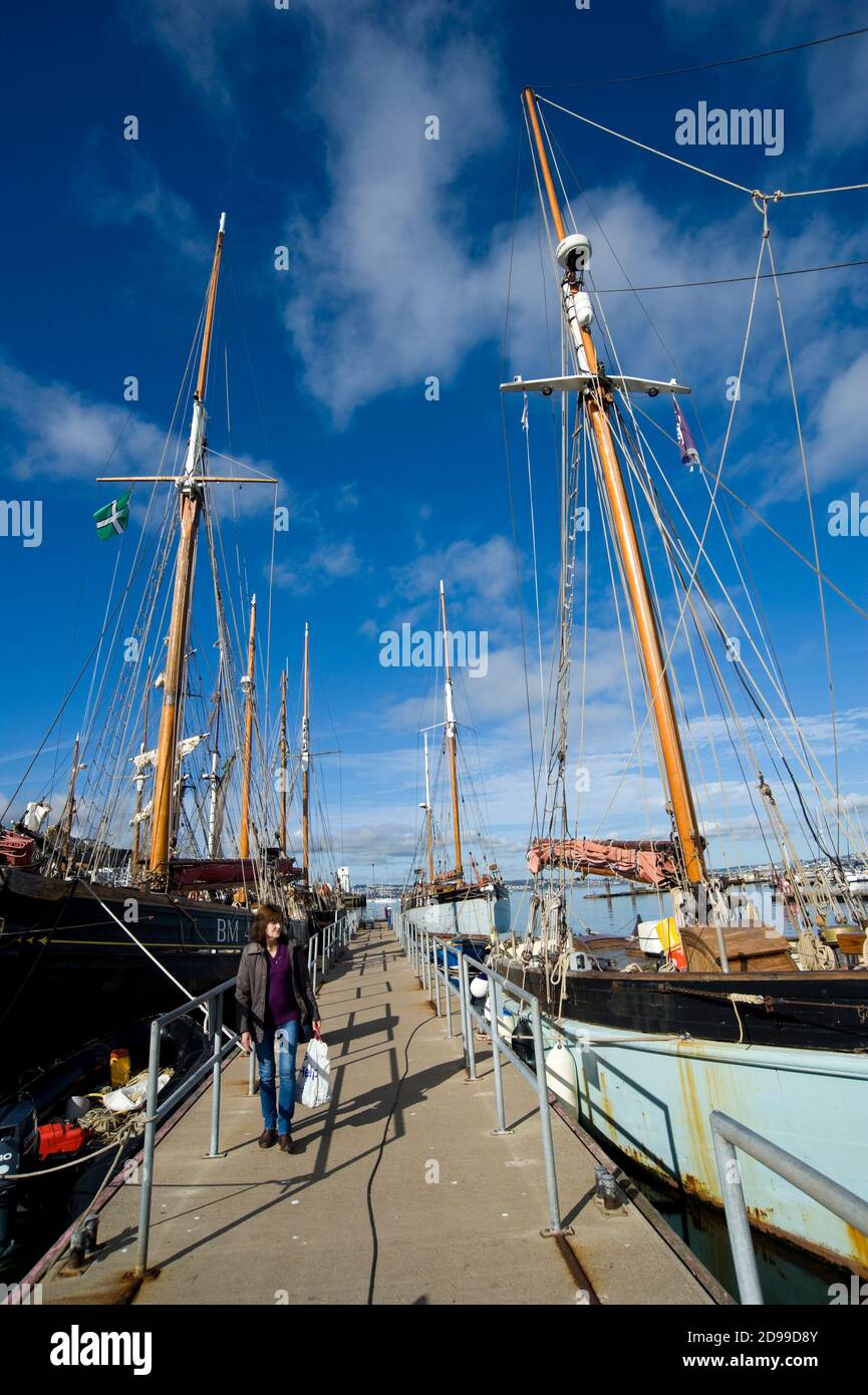 Tall Ships in Brixham Harbour Devon England Stockfoto