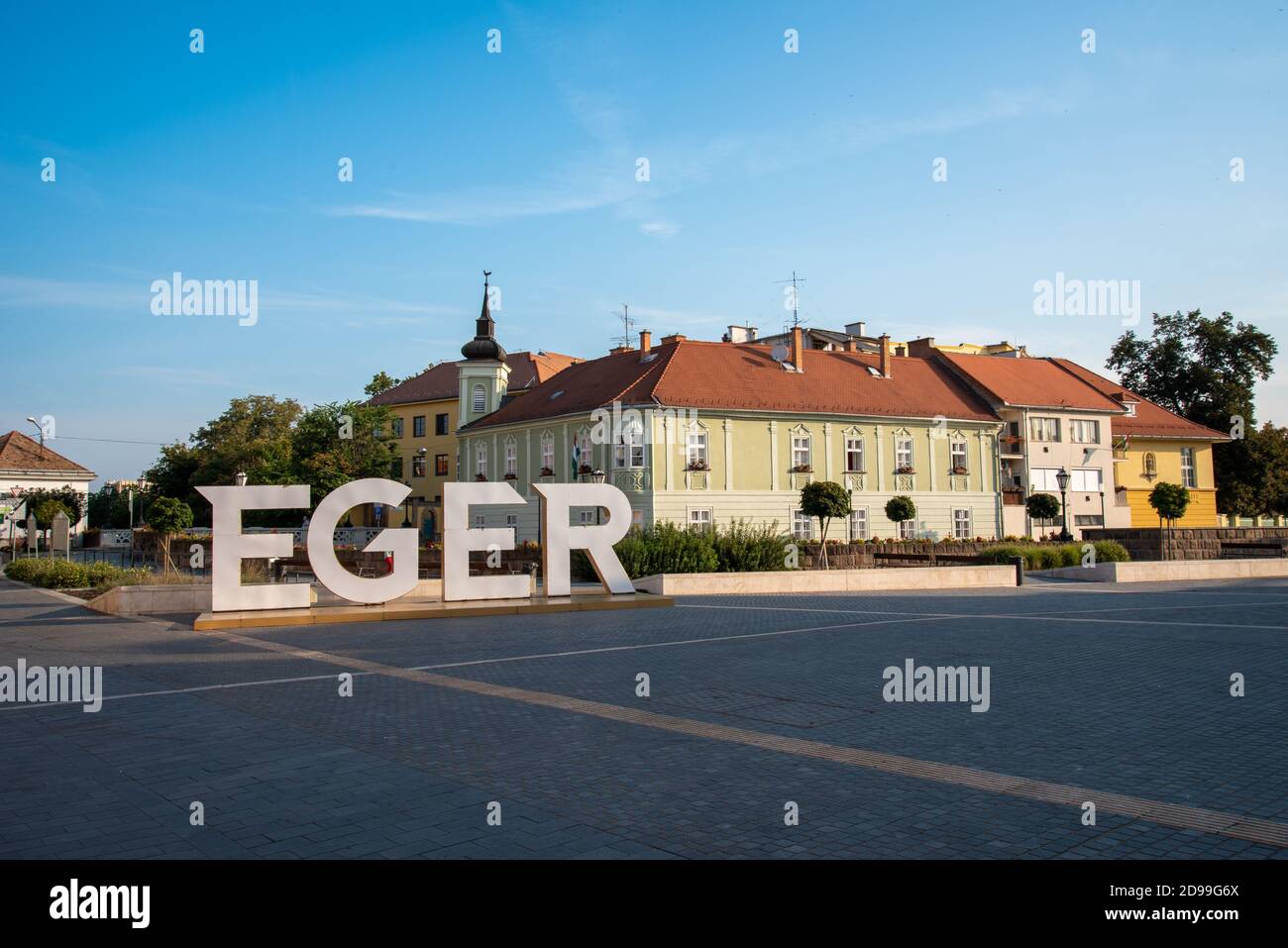 Eger historische Stadt in Nordungarn Stockfoto