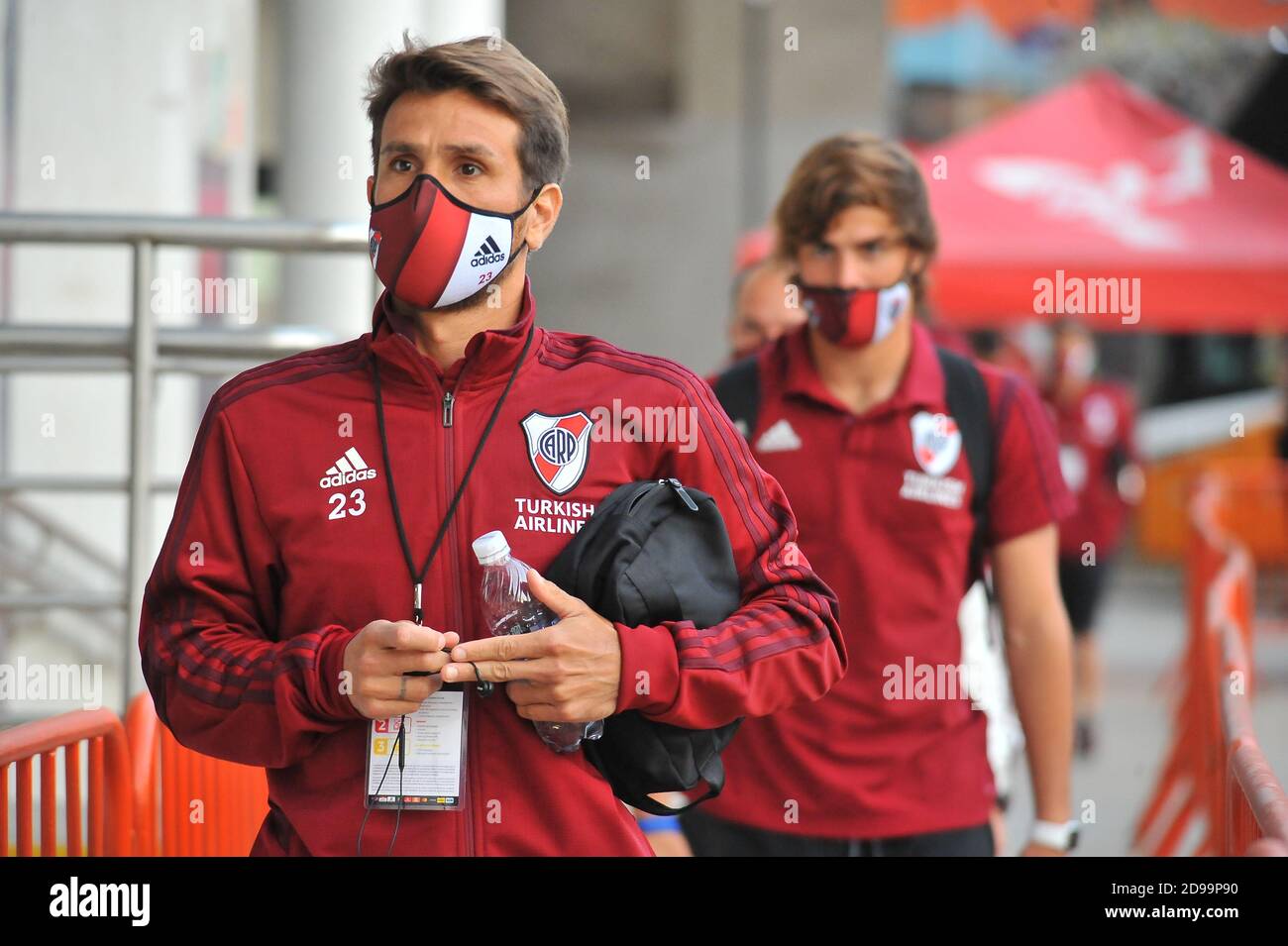 River Plate de Argentina llega a Lima para enfrentar a Binacional FC por la CONMEBOL Libertadores Stockfoto